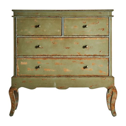 Cómoda Formelle de madera de abeto en verde, 103 x 38 x 102 cm