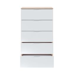 Commode en bois blanc/naturel, 60x40x110 cm | EST