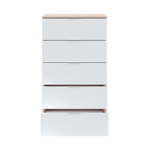 Commode en bois blanc/naturel, 60x40x110 cm | EST