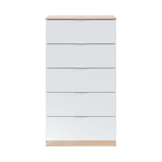 Commode en bois blanc/naturel, 60x40x110 cm | EST