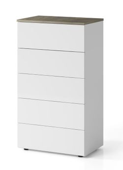 White and natural wood bedroom Oikos, 5 pieces