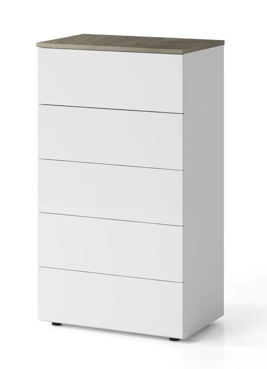 White and natural wood bedroom Oikos, 5 pieces