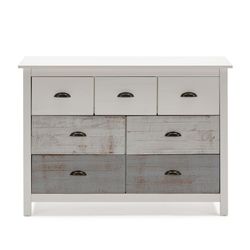 Chambre à coucher, tête de lit, 2 tables de chevet avec 2 tiroirs et commode | romantique