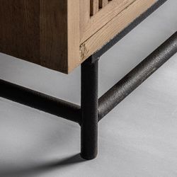 Cômoda RUTLAND em Elm e Ferro Natural/Preto, 100x45x90 cm.