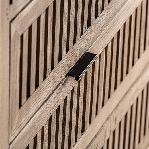 Cômoda RUTLAND em Elm e Ferro Natural/Preto, 100x45x90 cm.