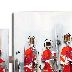 Composizione astratta scatola persone (124 x 70 cm) | Serie astratta