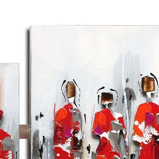Samenstelling abstracte doos mensen (124 x 70 cm) | Abstracte reeks