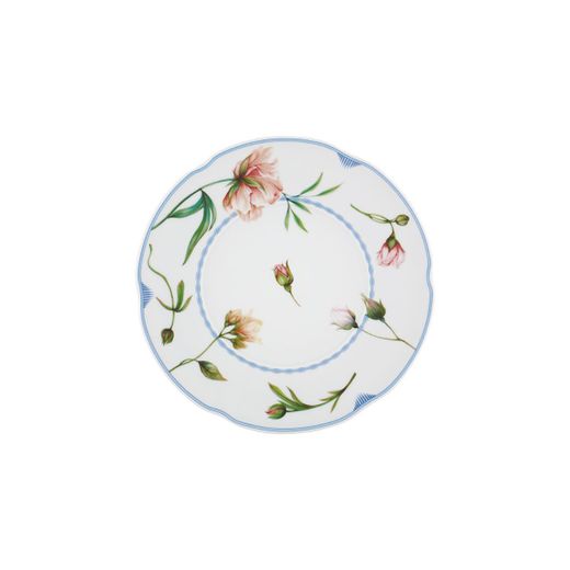 Ensemble de 4 assiettes à dessert en porcelaine multicolore, 23 x 23 x 2 cm | Bridgerton