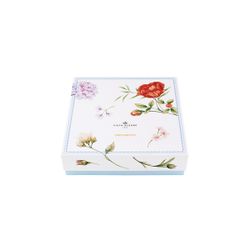 Ensemble de 4 assiettes à dessert en porcelaine multicolore, 23 x 23 x 2 cm | Bridgerton
