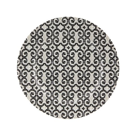 Set of 4 black and white porcelain dessert plates | Calçada Portuguesa
