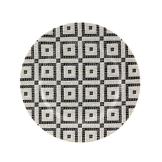 Set of 4 black and white porcelain dessert plates | Calçada Portuguesa