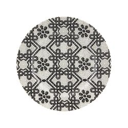 Set of 4 black and white porcelain dessert plates | Calçada Portuguesa