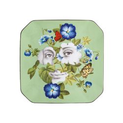Set of 4 porcelain dessert plates in multicolor, 22.3 x 22.3 x 2 cm | Fête vos Jeux