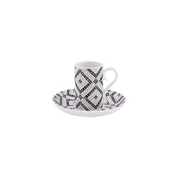 Black and white porcelain coffee set, 17 x 17 x 17 cm | Portuguese Road