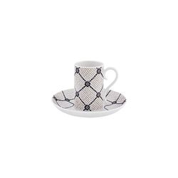 Black and white porcelain coffee set, 17 x 17 x 17 cm | Portuguese Road