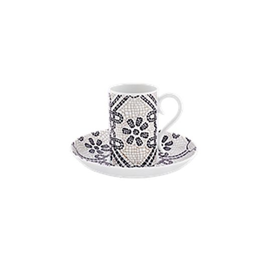 Black and white porcelain coffee set, 17 x 17 x 17 cm | Portuguese Road