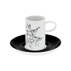 Set da caffè in porcellana bianca e nera | Fado