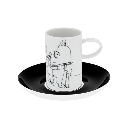 Black and white porcelain coffee set | Fado