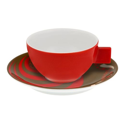 Porcelain coffee set in multicolor, 11.2 x 11.2 x 3.9 cm | Cinema Potuguês