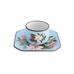 Porcelain coffee set in multicolor, 12.6 x 12.6 x 4.9 cm | Fête vos Jeux