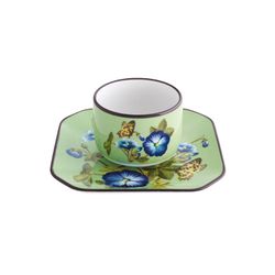 Porcelain coffee set in multicolor, 12.6 x 12.6 x 4.9 cm | Fête vos Jeux