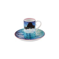 Porcelain coffee set in multicolour, 12.8 x 12.8 x 7.6 cm | For Beethoven