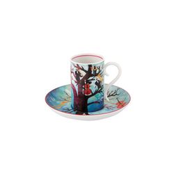 Porcelain coffee set in multicolour, 12.8 x 12.8 x 7.6 cm | For Beethoven