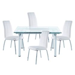 Matsalsset, 1 utdragbart bord och 4 stolar | Manhattan-Betty