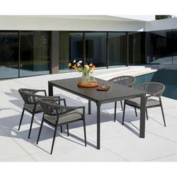 Garden dining set in anthracite aluminum | Boori + Ross