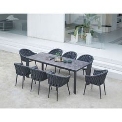 Tuineetset in antraciet aluminium | Onix + Meridiaan
