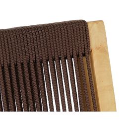 Tuineetset van teakhout en touw in naturel en bruin, 90 x 90 x 75 cm | Zeezijde