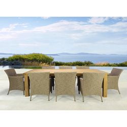 Garden dining set in natural color | Tamu + Trinity