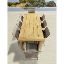 Garden dining set in natural color | Tamu + Trinity