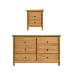 Bedroom set, chest of drawers and small table | bern