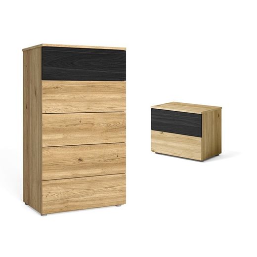 Conjunto de Dormitorio, sinfonier y mesita | Care