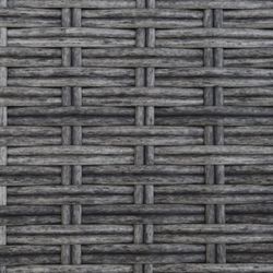 Conjunto de sofás de jardín con 3 Taburetes, Mesa de Acero y Ratán Gris