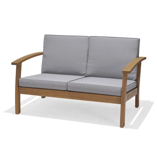 Conjunto de salón de Jardín de Madera de Eucalipto Natural/Gris