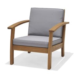 Conjunto de salón de Jardín de Madera de Eucalipto Natural/Gris