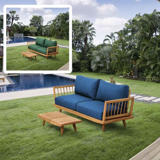 Wooden Garden Set Chillvert Jersey Sofa + Low Table