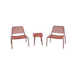 Set Terraza Sakura Acero Rojo