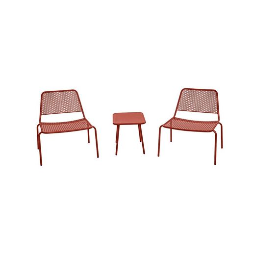 Set Terraza Sakura Acero Rojo