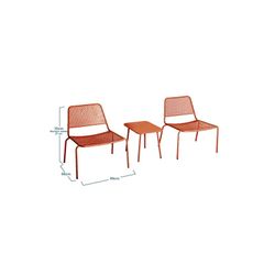 Set Terraza Sakura Acero Rojo