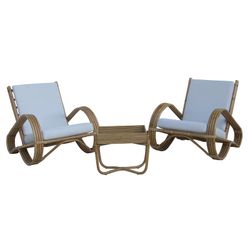 Rattan garden set in natural and white | Parma