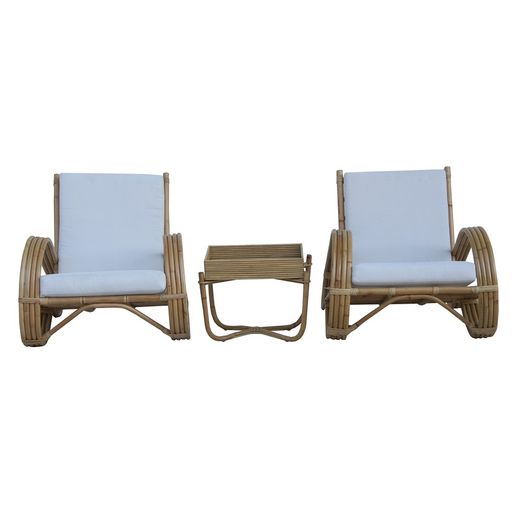 Rattan garden set in natural and white | Parma