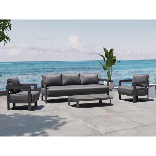 Garden set in anthracite aluminum | Babylon