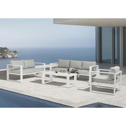 Garden set in white aluminum | Nyland L