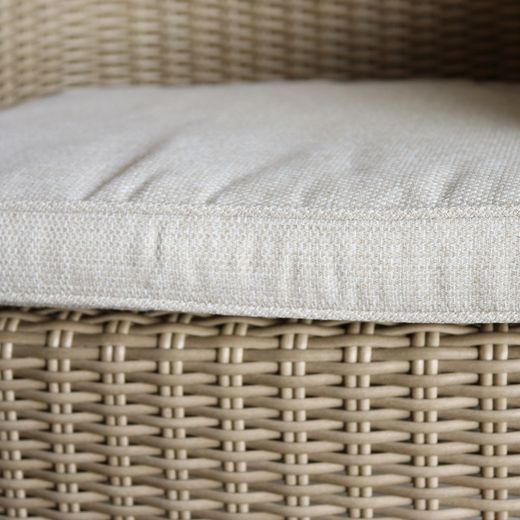 Wood and Resin Garden Set 1 Table + 8 Armchairs with Cushions