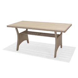 Conjunto Sofá Esquinero y Mesa alta de Jardín Acero y Ratán Sintético Gris/ Natural