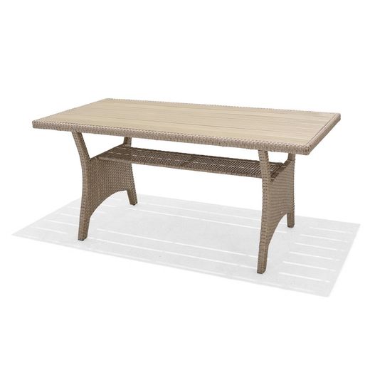 Conjunto Sofá Esquinero y Mesa alta de Jardín Acero y Ratán Sintético Gris/ Natural