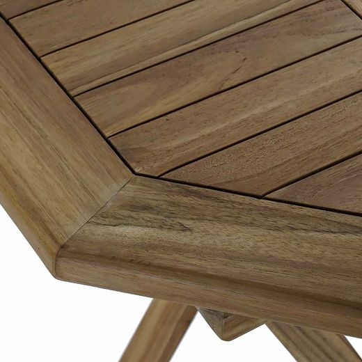 Ensemble table et 2 chaises de jardin en teck